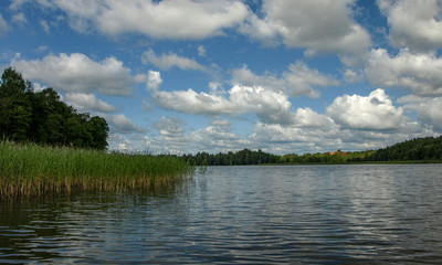 landscape with lake and clouds