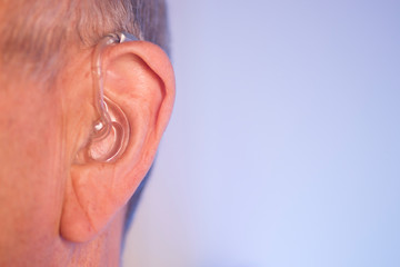 Man with hearing aid