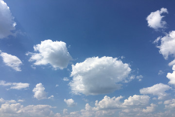 Beautiful clouds against a blue sky background. Cloud sky. Blue sky with cloudy weather, nature cloud. White clouds, blue sky and sun