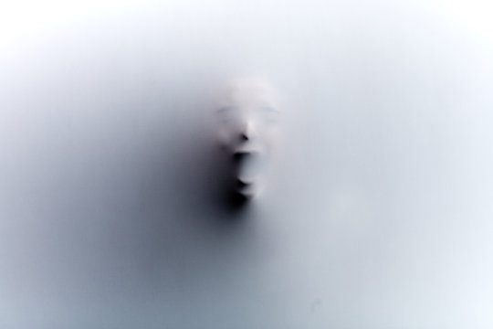 all the world is a stage and people are actors.play, game of faces,white and black photo.loneliness concept.copy space