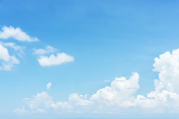 Naklejka na ściany i meble Natural blue sky with white clouds