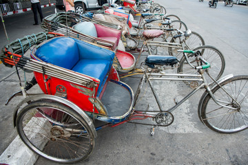 THAILAND PHITSANULOK CITY ROAD BICYCLE TAXI