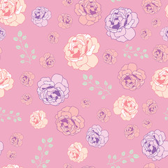 Roses seamless pattern for textile, fabric, wrapping paper etc.