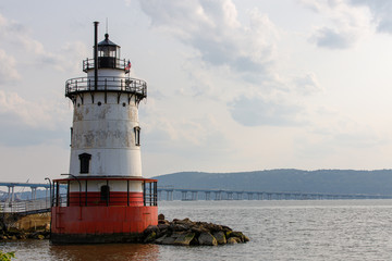 Lighthouse on the Hudson river, New York