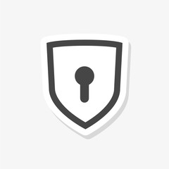 Cyber security concept: Shield With Keyhole icon on digital data