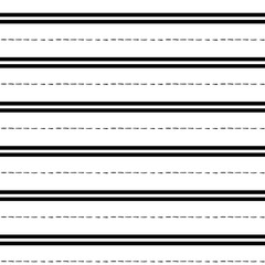 lines stripes dots boho pattern of doodle seamless tile , black isolated on white vector illustration . striped line geometric ethnic ornament for textile , repeatable