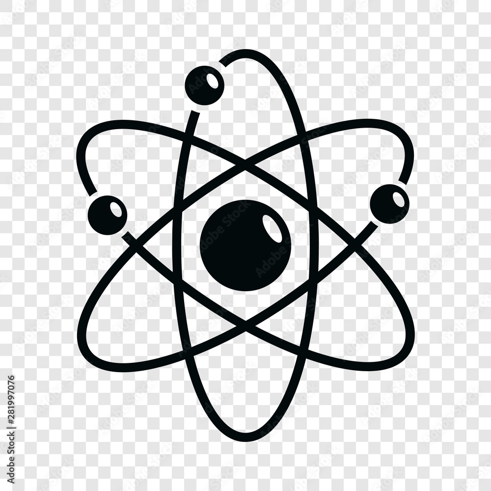 Aufkleber atom icon. simple illustration of atom vector icon for web