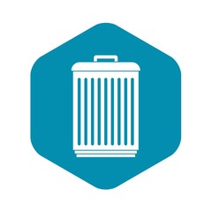 Trashcan icon. Simple illustration of trashcan vector icon for web