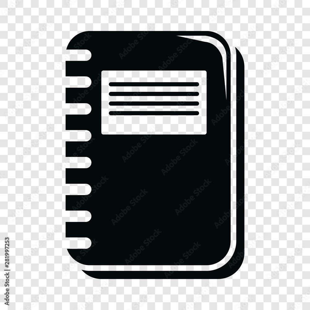 Poster notebook icon. simple illustration of notebook vector icon for web