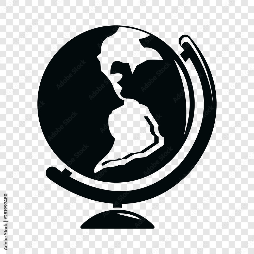 Poster globe icon. simple illustration of globe vector icon for web