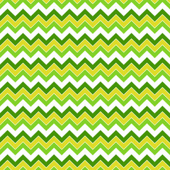 Seamless pattern in yellow-green and white colors, zigzag, broken line, vector.