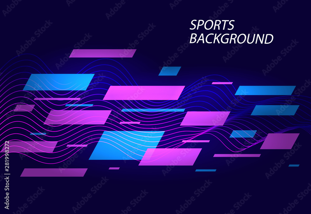 Aufkleber sport background with abstract speed wave and graphic shape. geometric background of sport with abst
