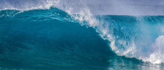 Breaking Ocean wave wide angle - Powered by Adobe