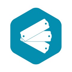 Fototapeta premium Three tags icon. Simple illustration of three tags vector icon for web