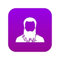 User icon digital purple for any design isolated on white vector illustration