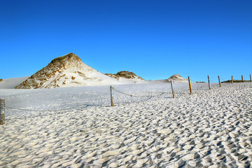 Slowinski National Park is situated on the Baltic Sea coast, near Leba, Poland. Desert landscape...