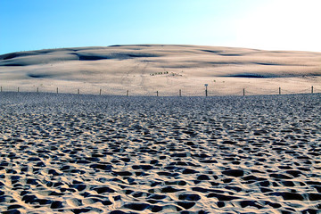 Slowinski National Park is situated on the Baltic Sea coast, near Leba, Poland. Desert landscape...
