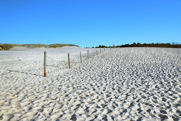 Slowinski National Park is situated on the Baltic Sea coast, near Leba, Poland. Desert landscape...