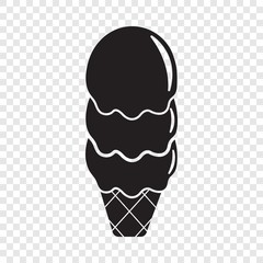 Three balls ice cream icon. Simple illustration of three balls ice cream vector icon for web