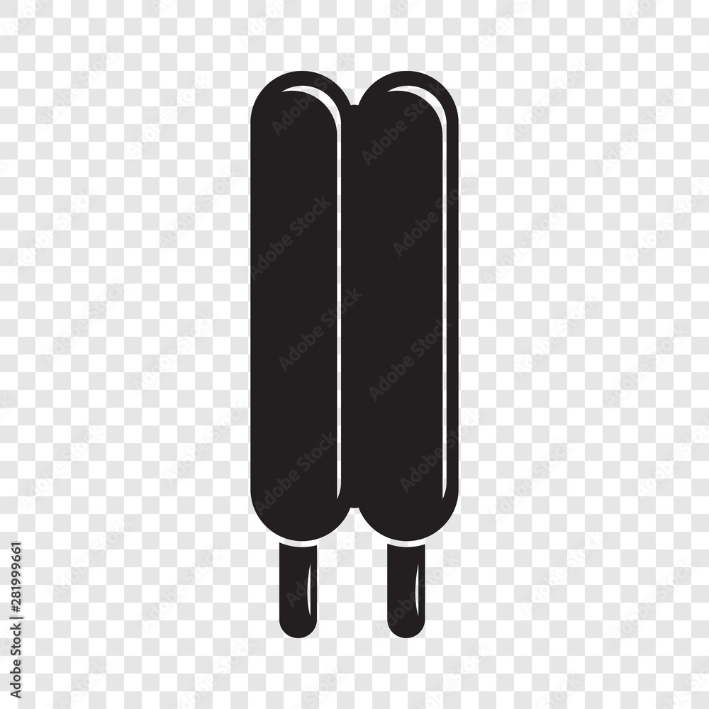 Poster two sticks ice cream icon. simple illustration of two sticks ice cream vector icon for web