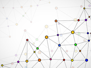 Abstract geometric background with connecting dots and lines