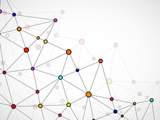 Abstract geometric background with connecting dots and lines