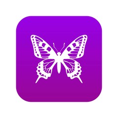 Butterfly icon digital purple for any design isolated on white vector illustration