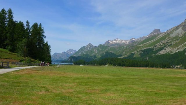 Typical picturesque landscape of the Swiss Alps in Switzerland
