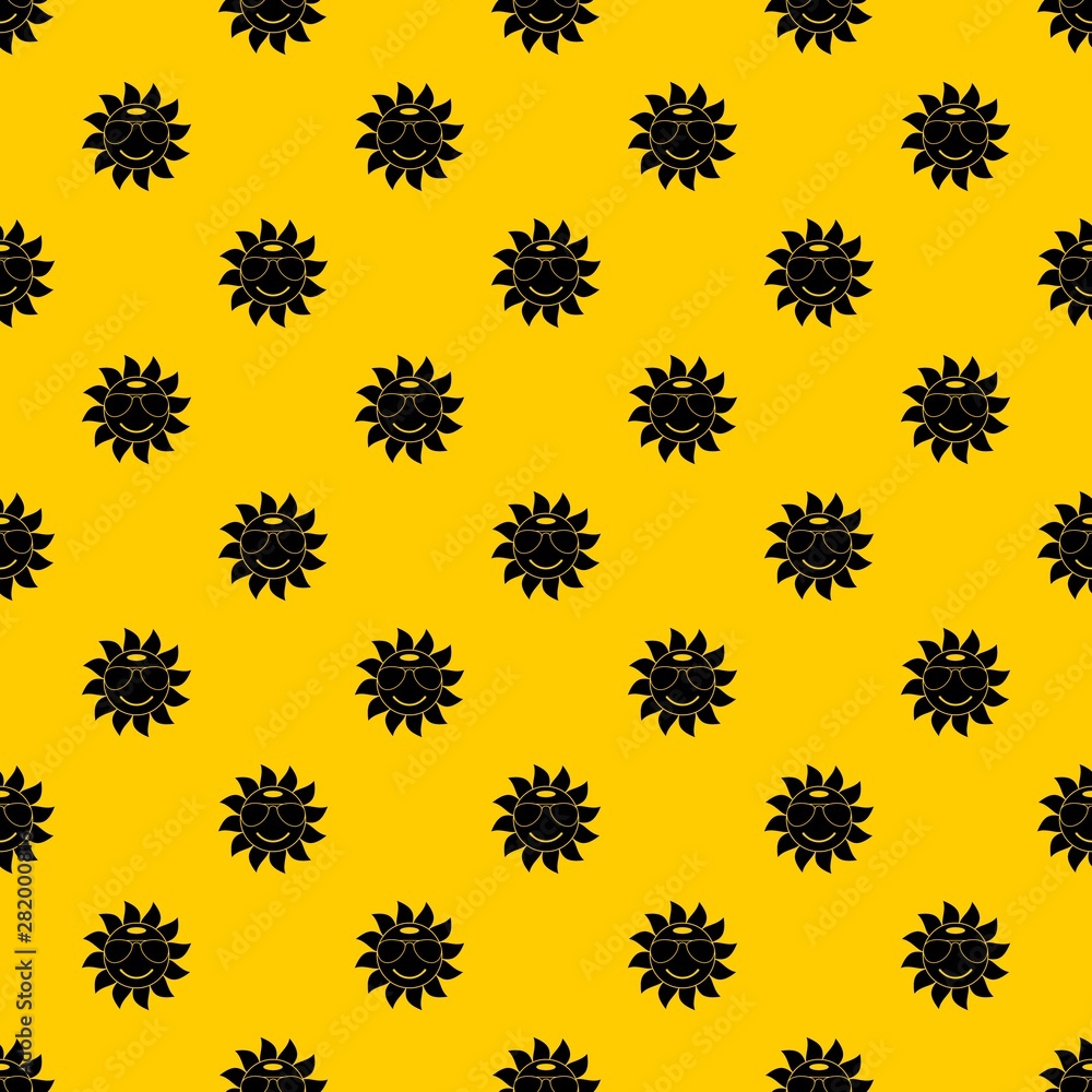 Poster sun pattern seamless vector repeat geometric yellow for any design
