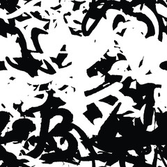 Black white grunge background. Abstract monochrome vector seamless texture