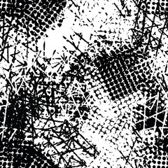 Black white grunge background. Abstract monochrome vector seamless texture