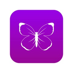 Butterfly icon digital purple for any design isolated on white vector illustration