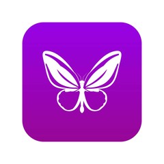 Butterfly icon digital purple for any design isolated on white vector illustration