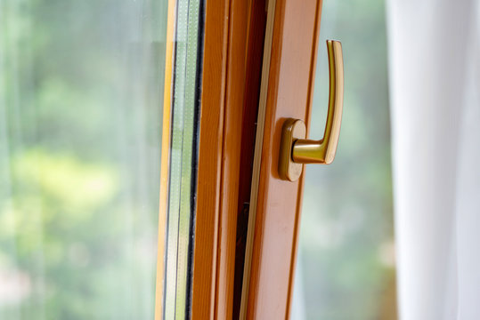 Window Handle And Slightly Open Window