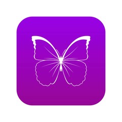 Butterfly icon digital purple for any design isolated on white vector illustration