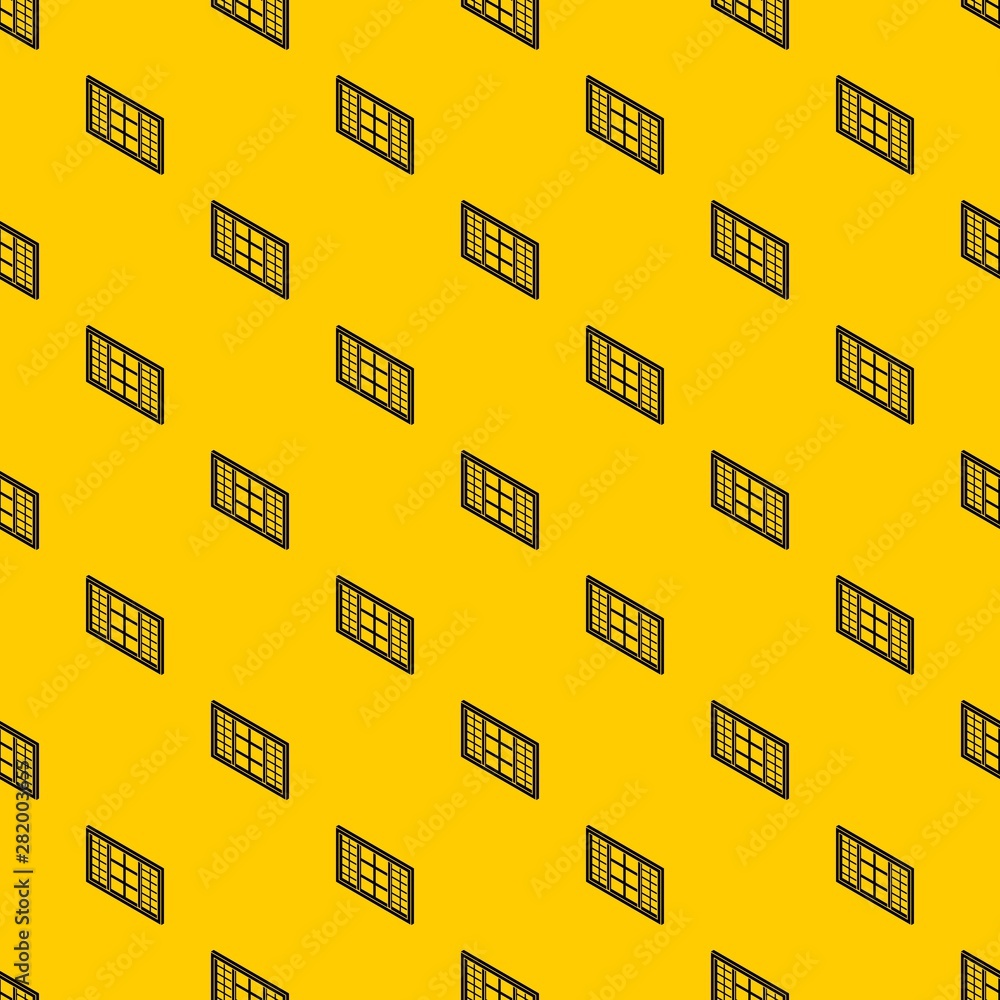 Poster wood window frame pattern seamless vector repeat geometric yellow for any design