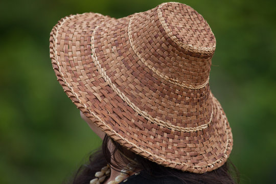 Traditional Native Cedar Bark Woven Hat