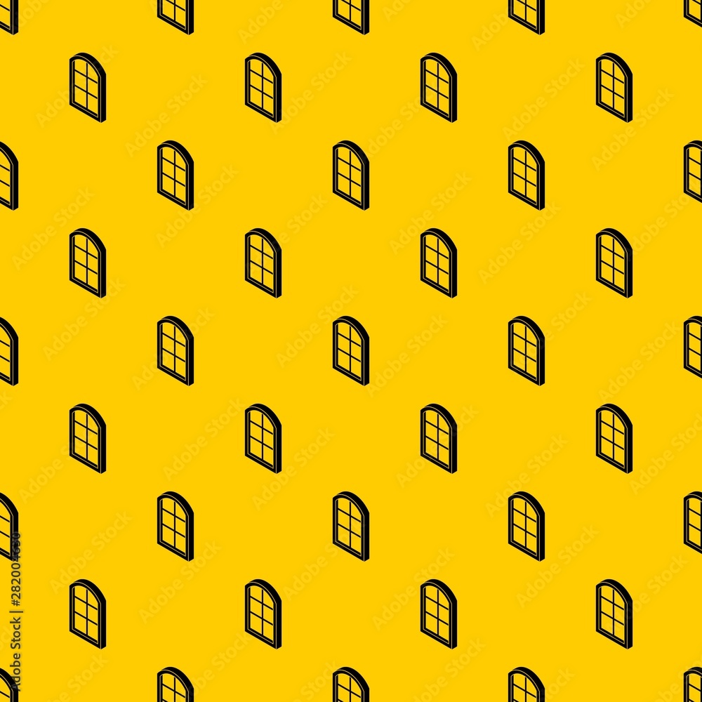 Poster close window frame pattern seamless vector repeat geometric yellow for any design
