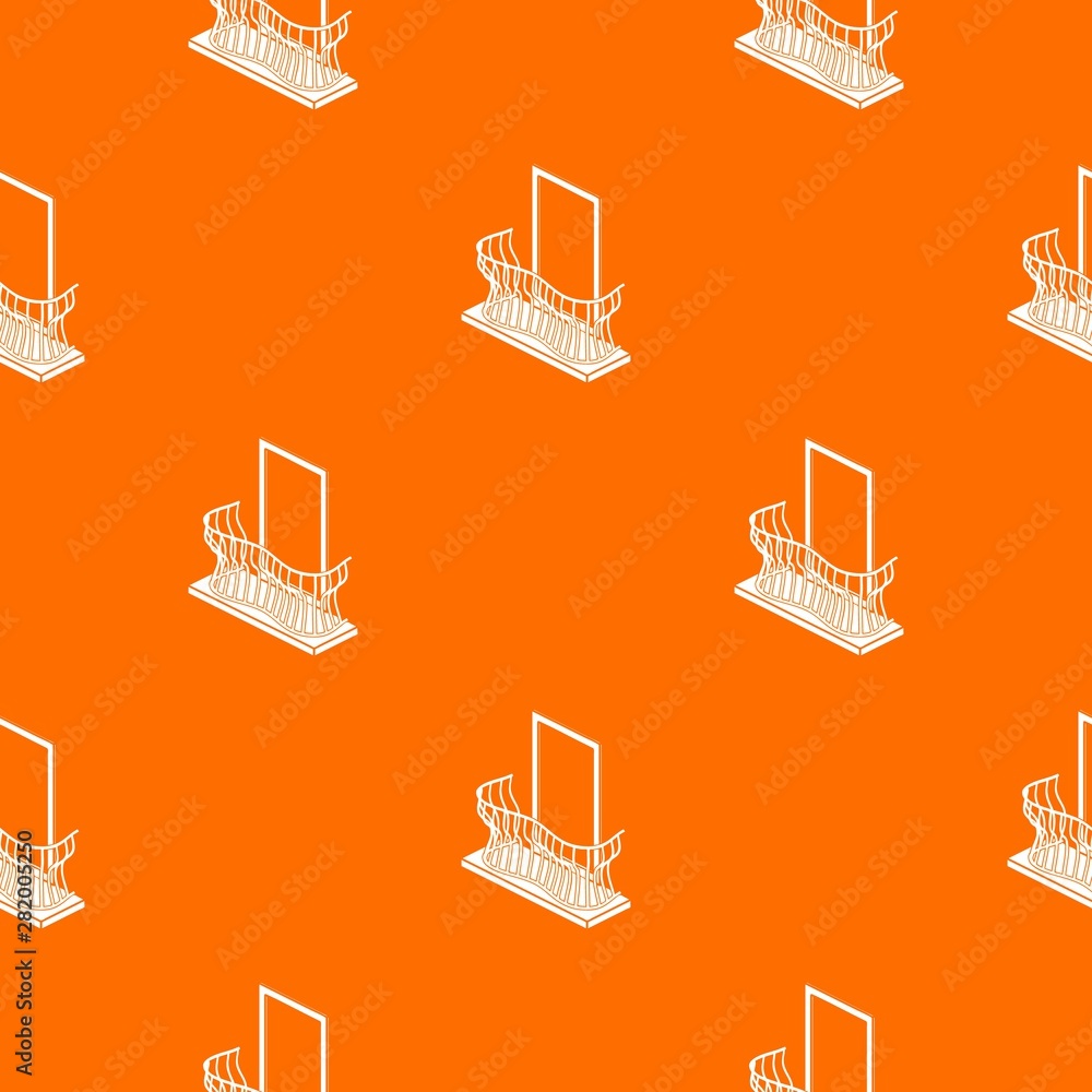Poster stylish balcony pattern vector orange for any web design best