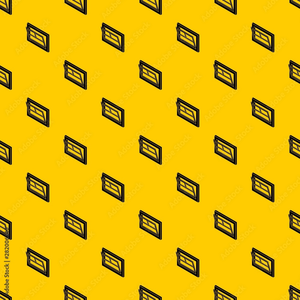Aufkleber open window leaf pattern seamless vector repeat geometric yellow for any design