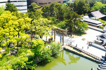 小倉城　天守閣から見た風景