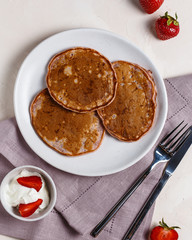 Strawberry pancakes