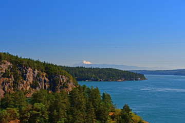 Fototapeta premium View of Deception Pass near Whidbey Island, Washington