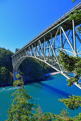 The Deception Pass Bridge near Whidbey Island, Washington