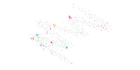 Abstract flying confetti.