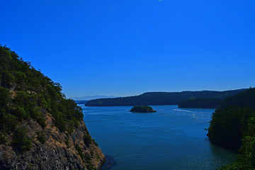 View of Deception Pass near Whidbey Island, Washington