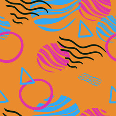 Fototapeta na wymiar Abstract seamless multicolor pattern. For fabrics or wrapping paper. Vector graphics.