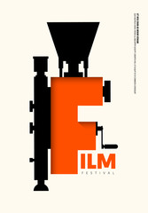 Movie and film poster modern vintage retro style