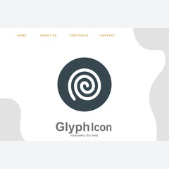 Fototapeta premium Rolled Bun icon for your project