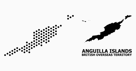 Dot Pattern Map of Anguilla Islands